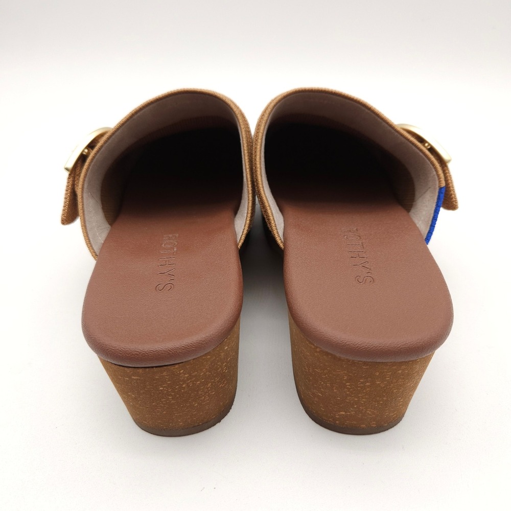 Rothy's Women's 7.5 Butternut Classic Buckle Clog Platform Knit Mule Comfort Tan - Picture 6 of 9